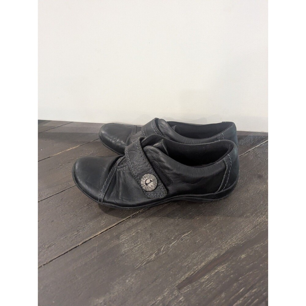 Clarks Artisan Tessa Slip On Women's Black Leather Shoes Size US 8.5
